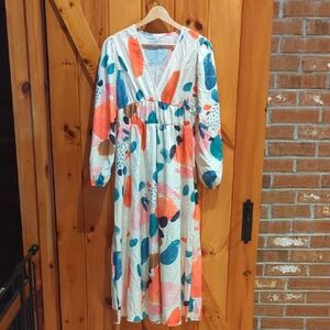 Colorful Patterned Maxi Dress